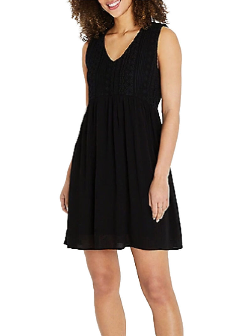 Point Zero black dress 8067034 sleeveless crochet top