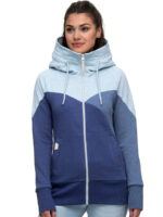 Ragwear sweatshirt 2331-30017 with hood and color block midhight color