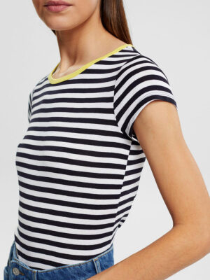 Esprit 993CC1K303 short sleeve t-shirt with navy stripes