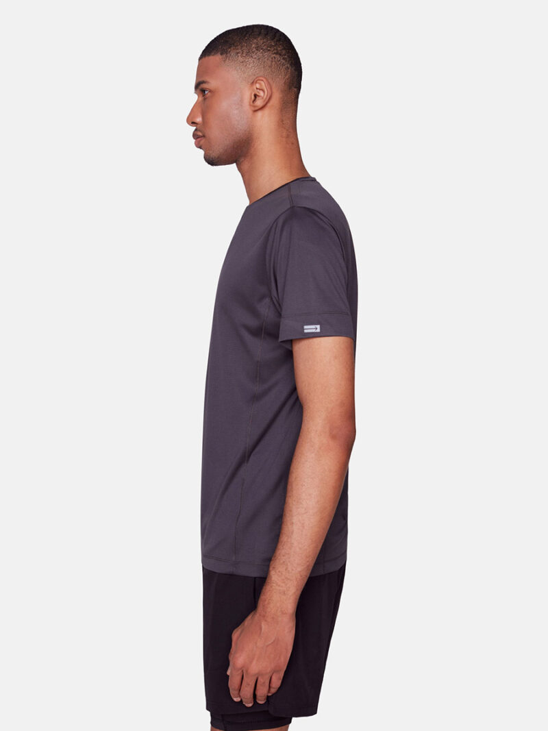 T-shirt Projek Raw PPS23302 en tissu doux, extensible et texturé couleur charbon