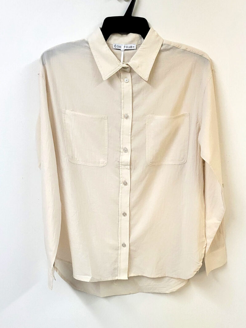 Blouse CyC 231-1829 manches convertibles beige