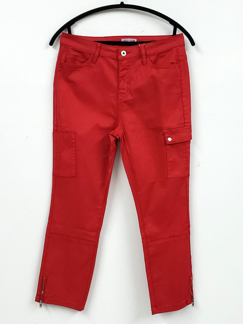 Pantalon CYC 231-1310cargo 7/8 extensible et confortable couleur rouge