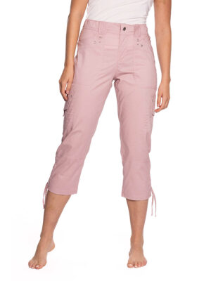 Pantalon CyC 231-1401 style cargo léger et extensible couleur rose