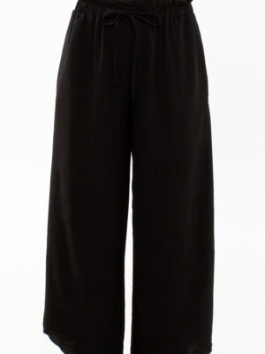 Pantalon noir Dévia D512P ample avec taille élastique