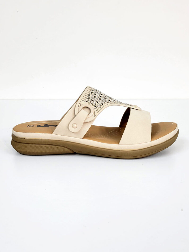 J.J's FOOTWEAR sandal S-1335 comfortable sole beige color
