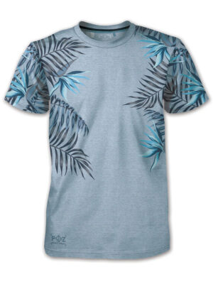 Point Zero T-Shirt 7061137 textured printed short sleeves chambray color