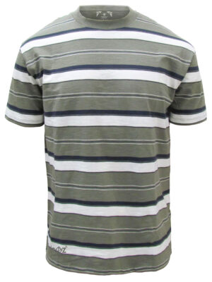 T-Shirt Point Zero 7061227 manches courtes avec multi-rayures olive