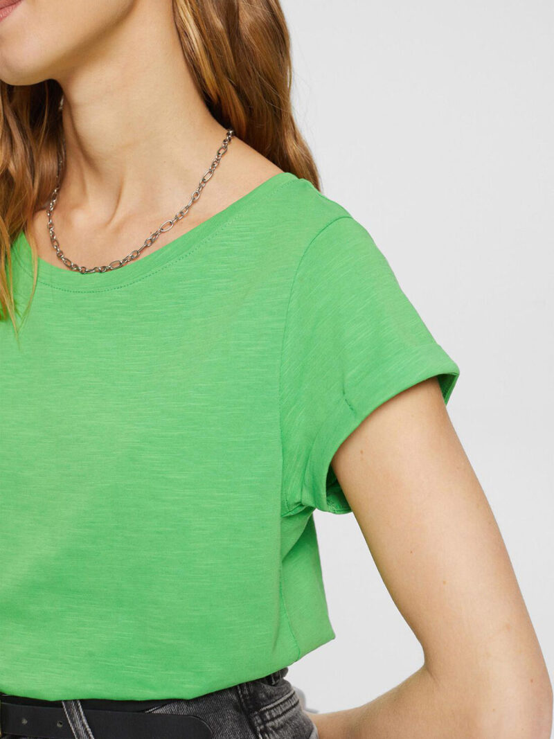 Esprit T-shirt 992CC1K321 short sleeves green color