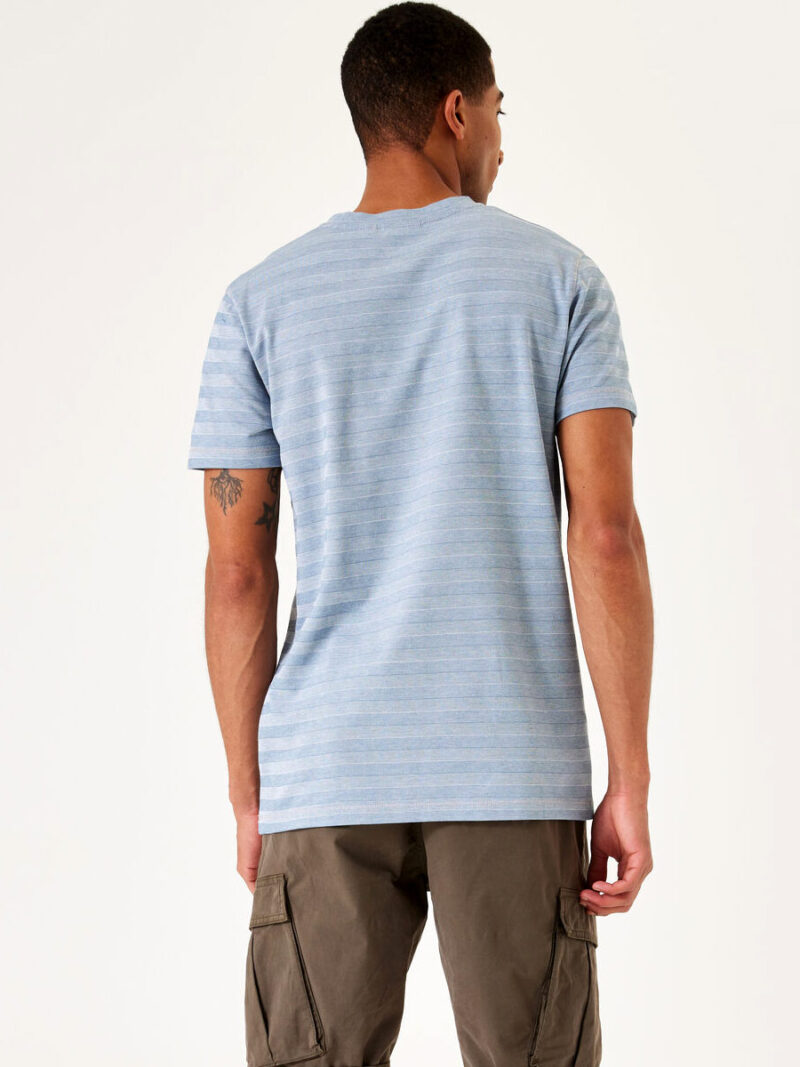 Garcia T-shirt D31205 textured short sleeves blue