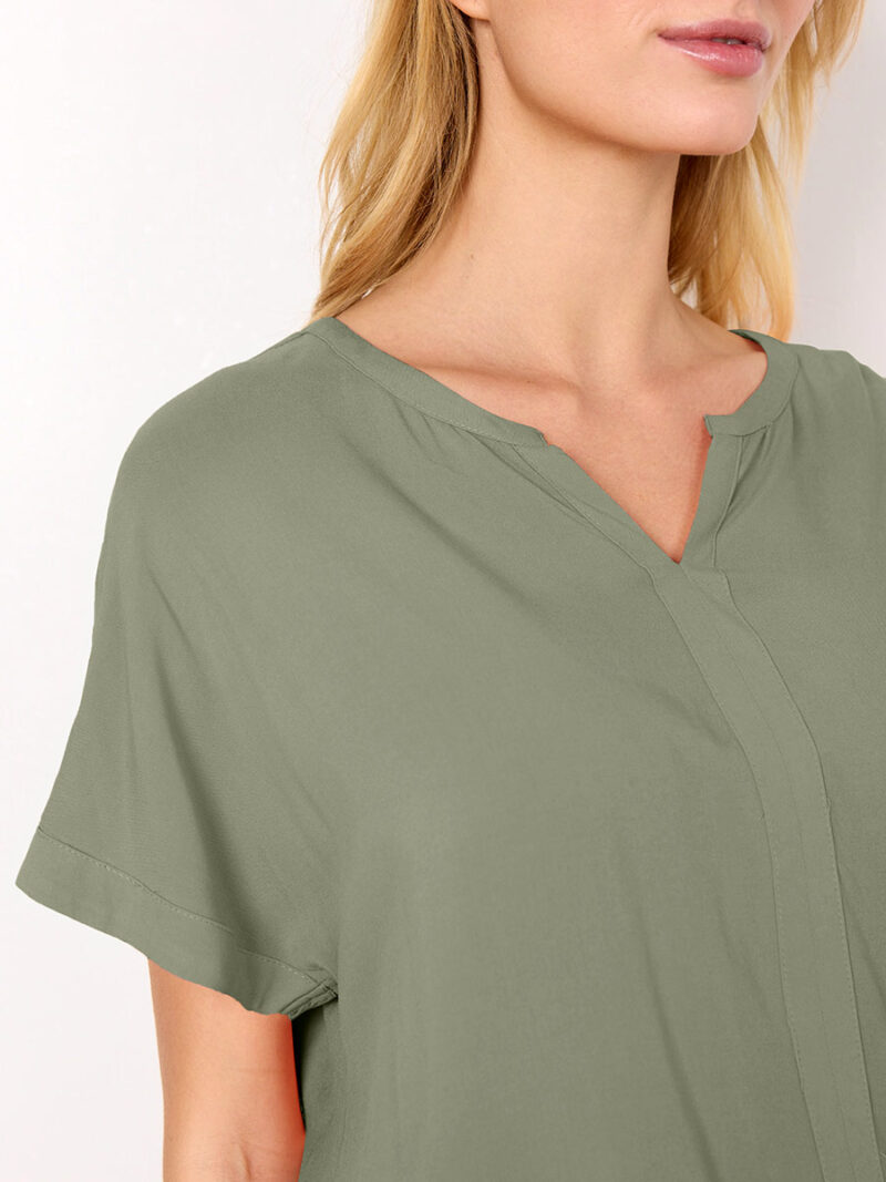 BlSoya Concept blouse 2S-16828 short sleeves khaki color
