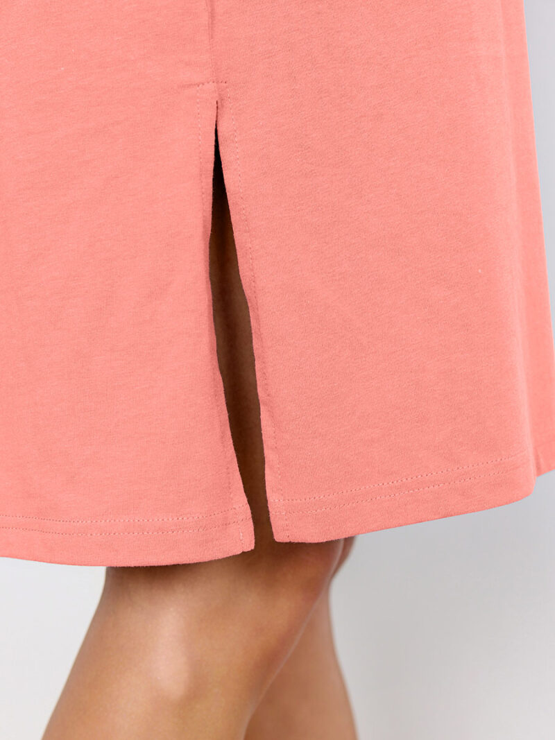 Soya Concept dress 2S-26080 short sleeves coral color