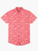 Losan Shirt 311-3036 Tropical Print Short Sleeve coral color