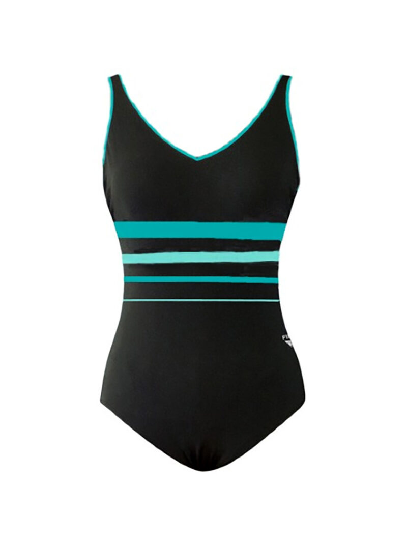 Finz 1 piece swimsuit FZW9409 black aqua combo