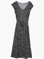 Losan long dress 312-7028 printed black combo