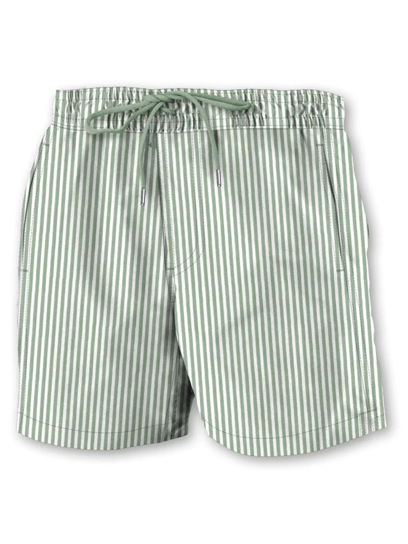 Point Zero short swim shorts 7065301 with stripes and crinkle look green