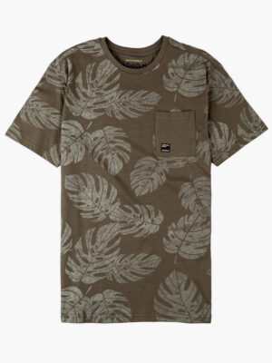 T-shirt Losan # 311-1024 imprimé tropical  à manches courtes  combo kaki