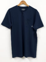 Losan 311-1029 Henley Style Short Sleeve Tee navy color