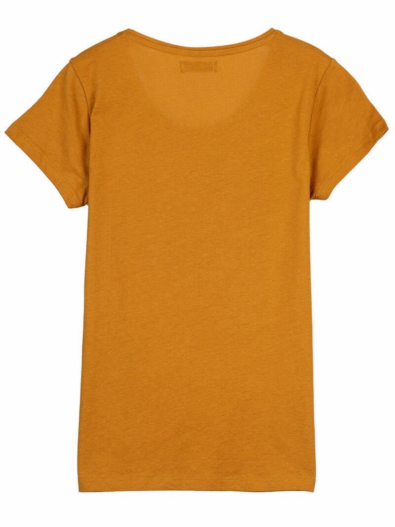 T-shirt Losan 312-1203AL manches courtes imprimé couleur moutarde