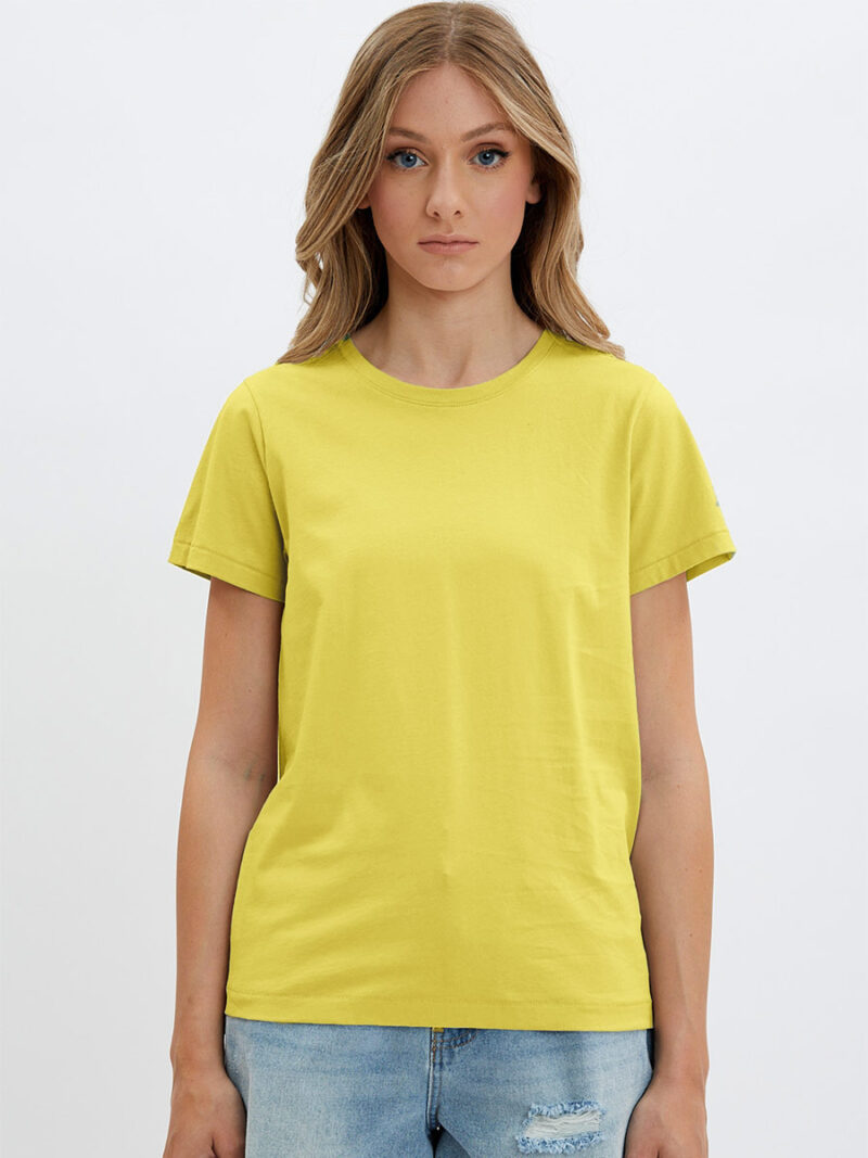 T-shirt Point Zero 8064525 manches courtes  en coton jaune