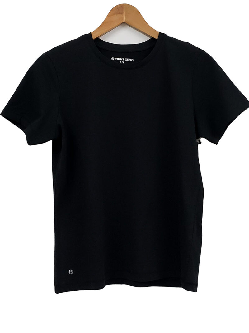 T-shirt Point Zero 8064525 manches courtes  en coton noir