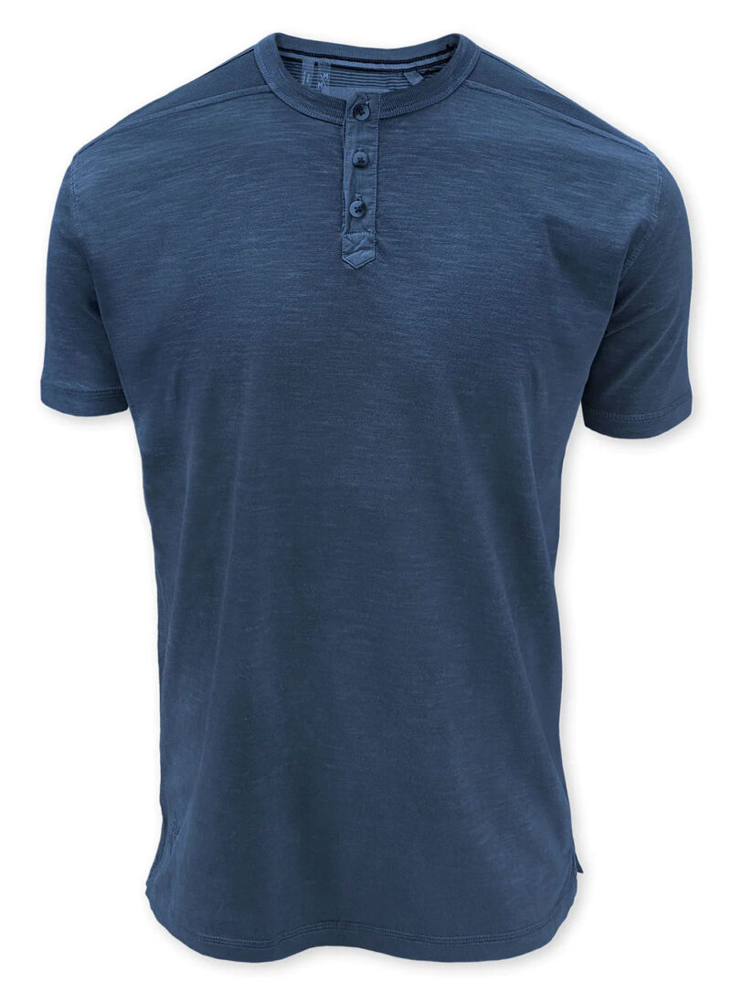 T-shirt Point Zero 7061212 manches courtes style Henley couleur denim
