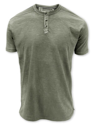 T-shirt Point Zero 7061212 manches courtes style Henley couleur olive