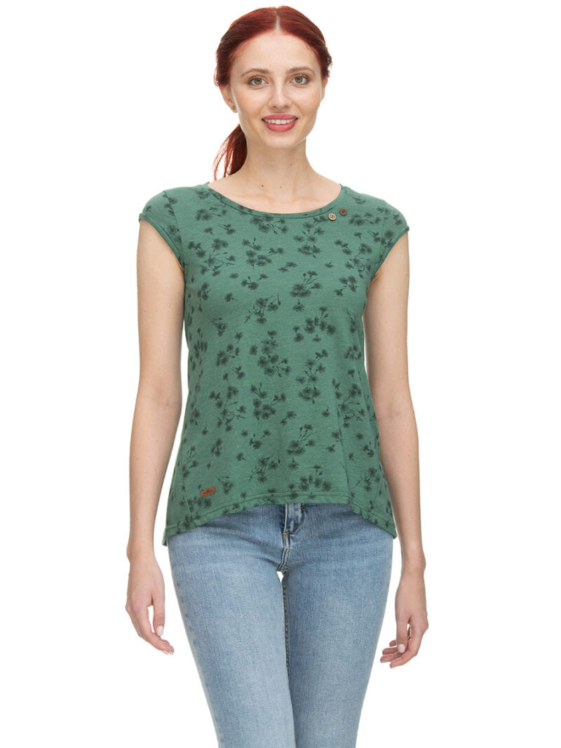 Ragwear T-shirt 2311-10017 printed short sleeves green combo