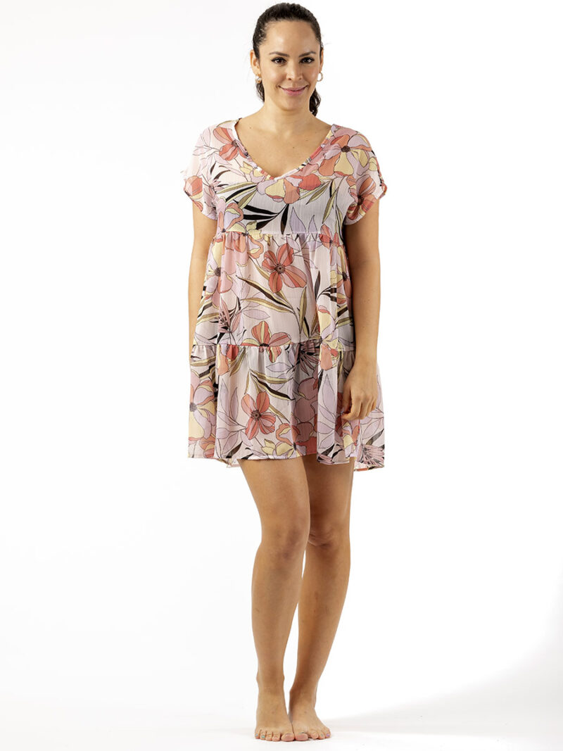 Cover Me Cover Up Dress 23052211 Printed pink combo
