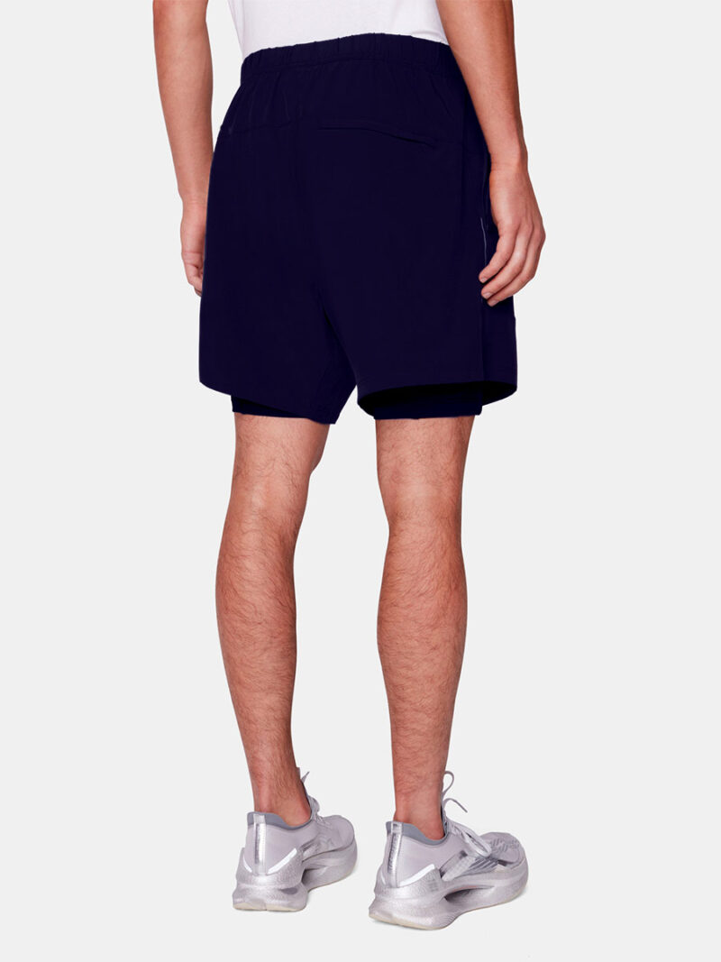 Projek Raw PPS23836 hybrid sport jersey shorts with elastic waistband and bib lining navy color