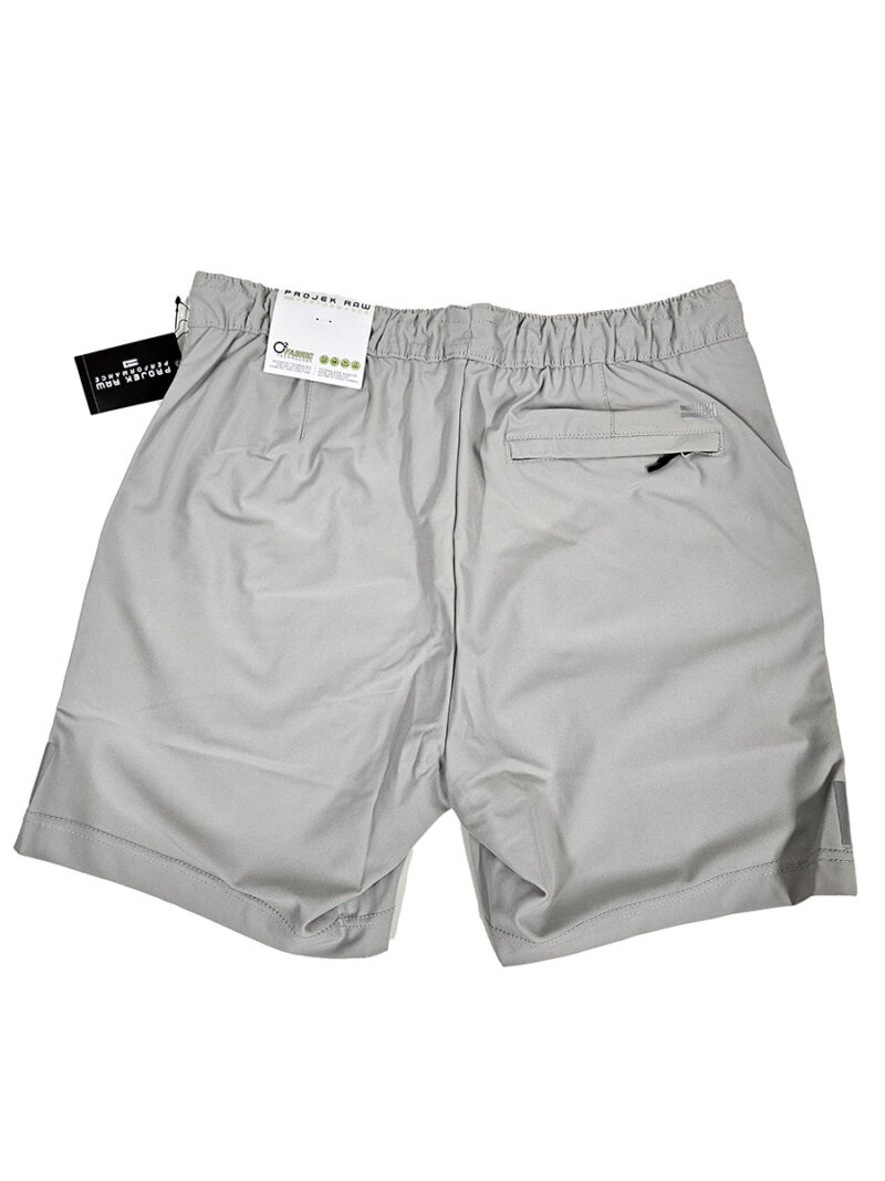Projek Raw PPS23803 sports shorts with elastic waistband and drawstring cement color
