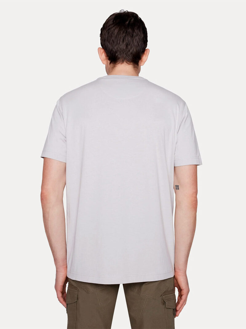 Projek Raw 14272 Henley style printed t-shirt with 2 pockets bone color