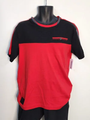 Projek Raw 142792 short sleeve t-shirt with cutout red combo