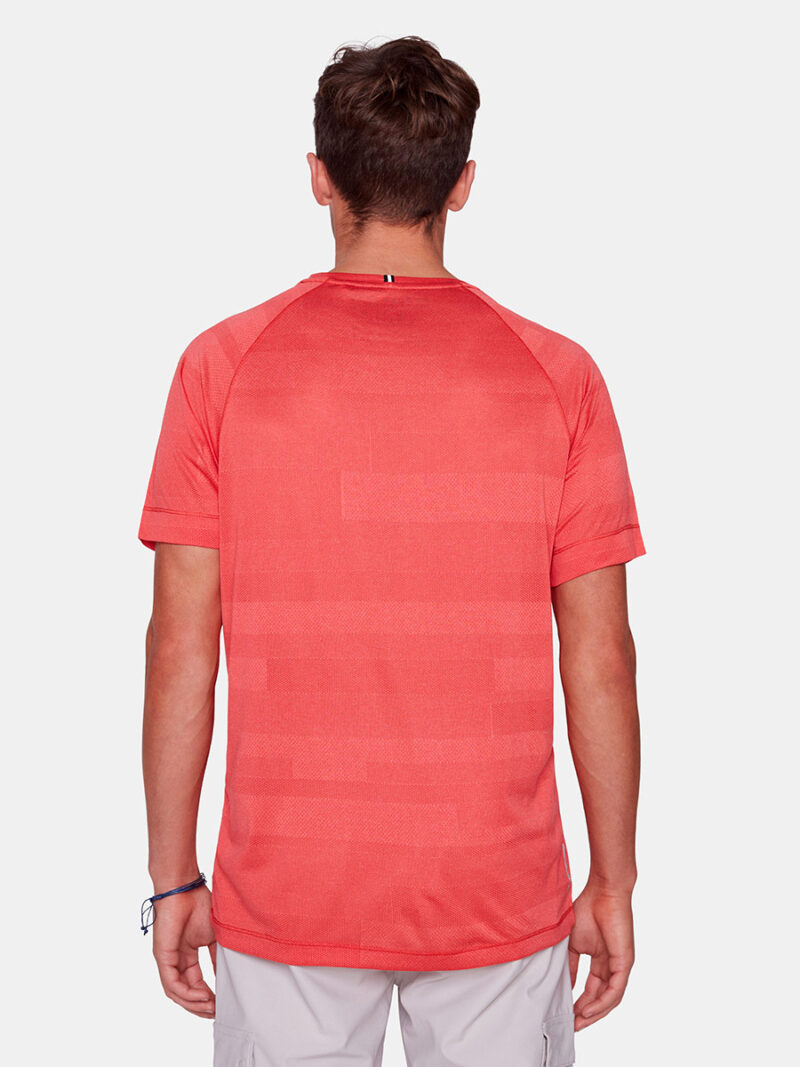 T-shirt Projek Raw PPS23309 en tissu texturé doux et confortable couleur corail