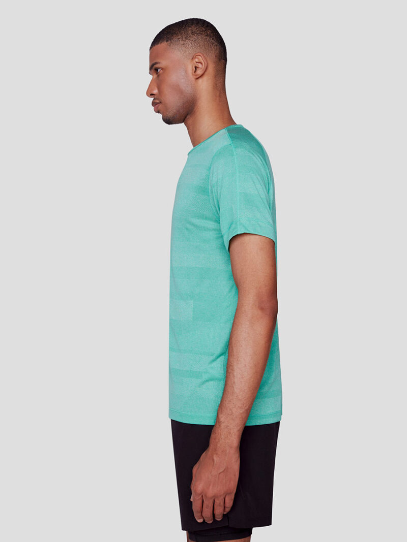 T-shirt Projek Raw PPS23309 en tissu texturé doux et confortable couleur vert