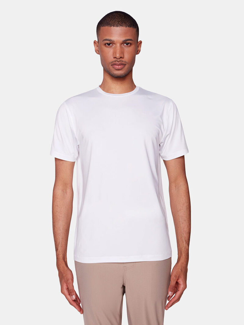 T-shirt Projek Raw PPS23315 en tissu doux et extensible blanc