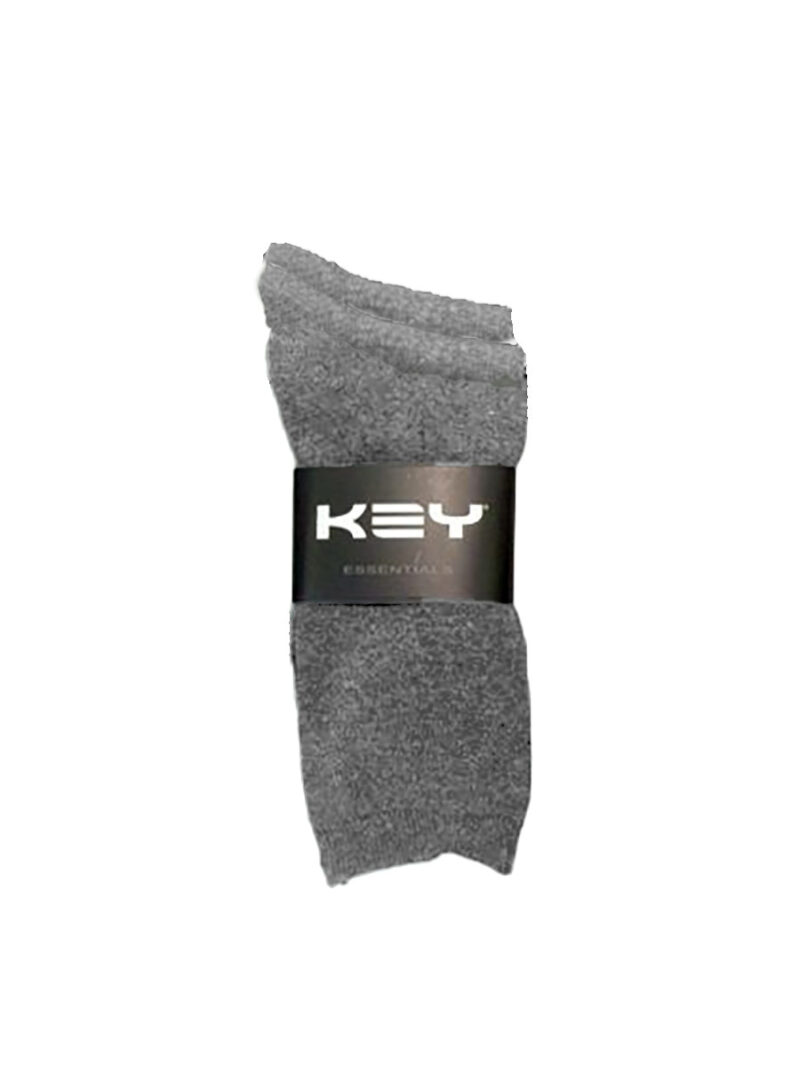 Bas Key 4130 paquet de 3 en coton gris