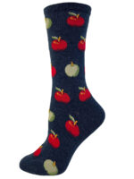 Point Zero 6214 combed cotton socks with apple print