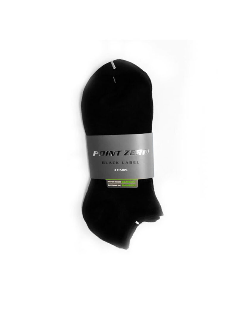 Point Zero ankle socks 5814 in rayon from bamboo black color