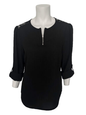Motion blouse MOL4013 black with lace