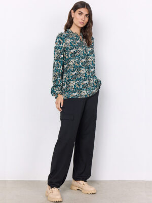 SoyaConcept blouse 40377-40 printed green combo