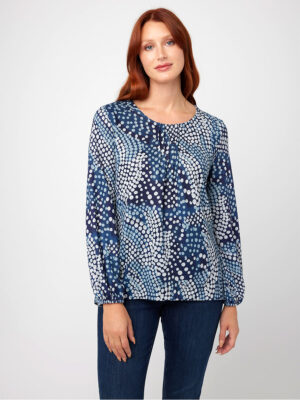 CoCo Y Club sweater 232-2922 printed blue combo