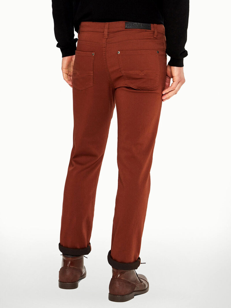 Brad pants 1136-6240 Lois Jeans color stretch and comfortable straight fit paprika color