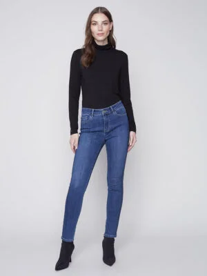 Jeans Charlie B C5454-431A skinny extensible bleu moyen