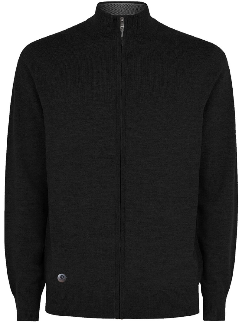Point Zero cardigan 7163450 in soft cashmere knit with zip in black color