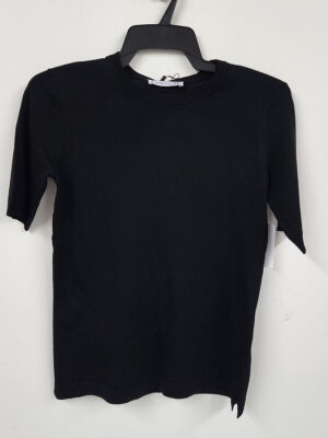 Chandail CoCo Y Club 232-2581 en tricot manches courtes noir