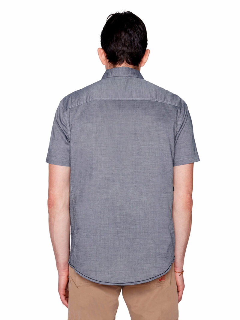 Projek Raw 142221 Short Sleeve Textured Cotton Shirt grey
