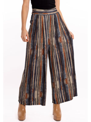 M Italy 11-K633T wide pants  with multicolored stripes