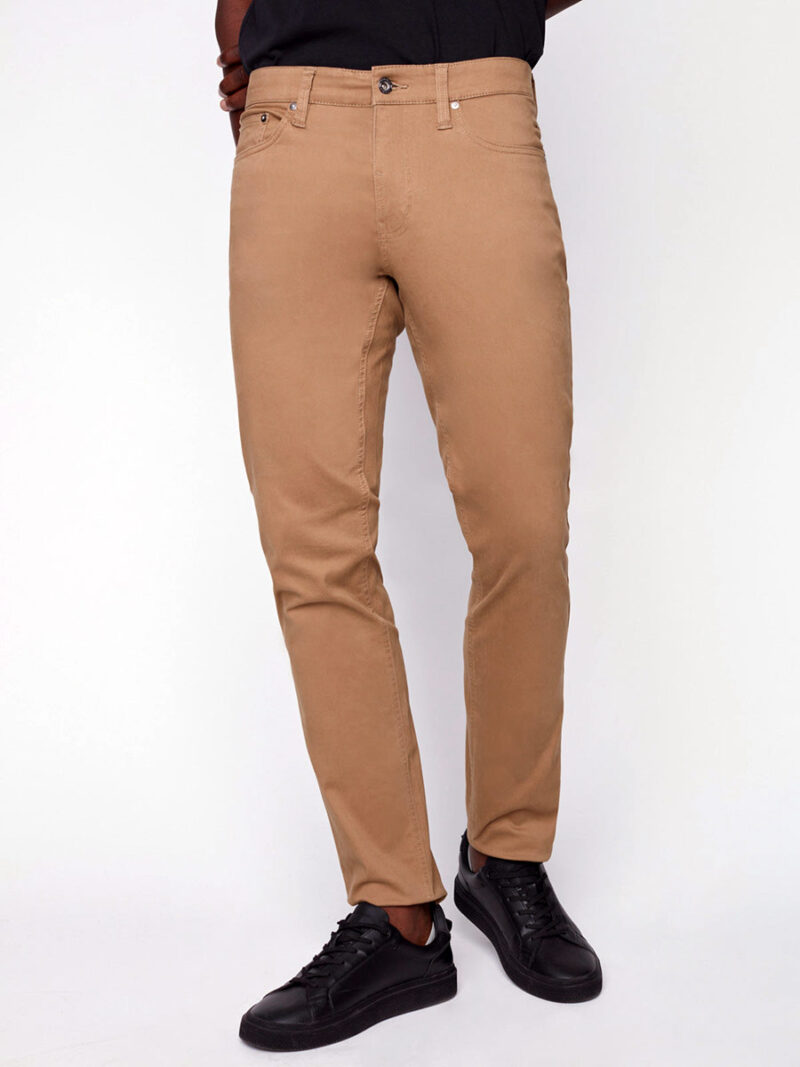 Projek Raw 143166 stretch and comfortable denim cut pants tan color