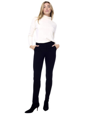 UP 67920 black textured stretchy and comfortable pants