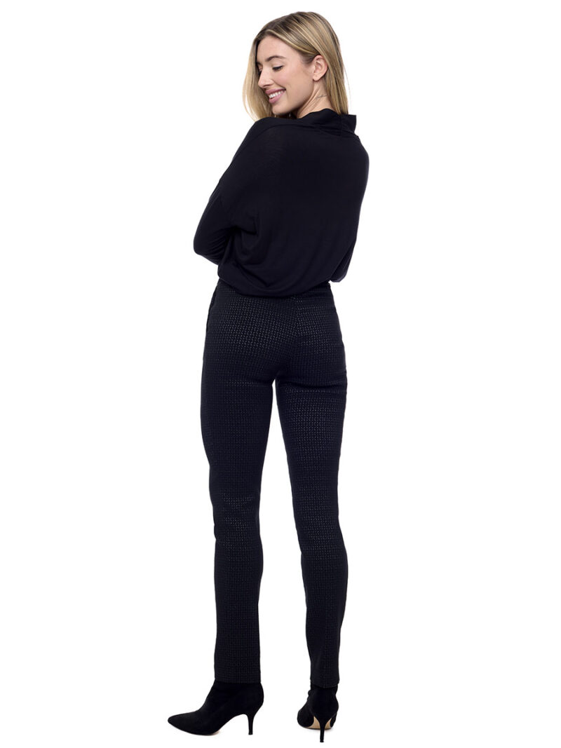 Pantalon UP 67922 noir et argent brillance confortable et extensible